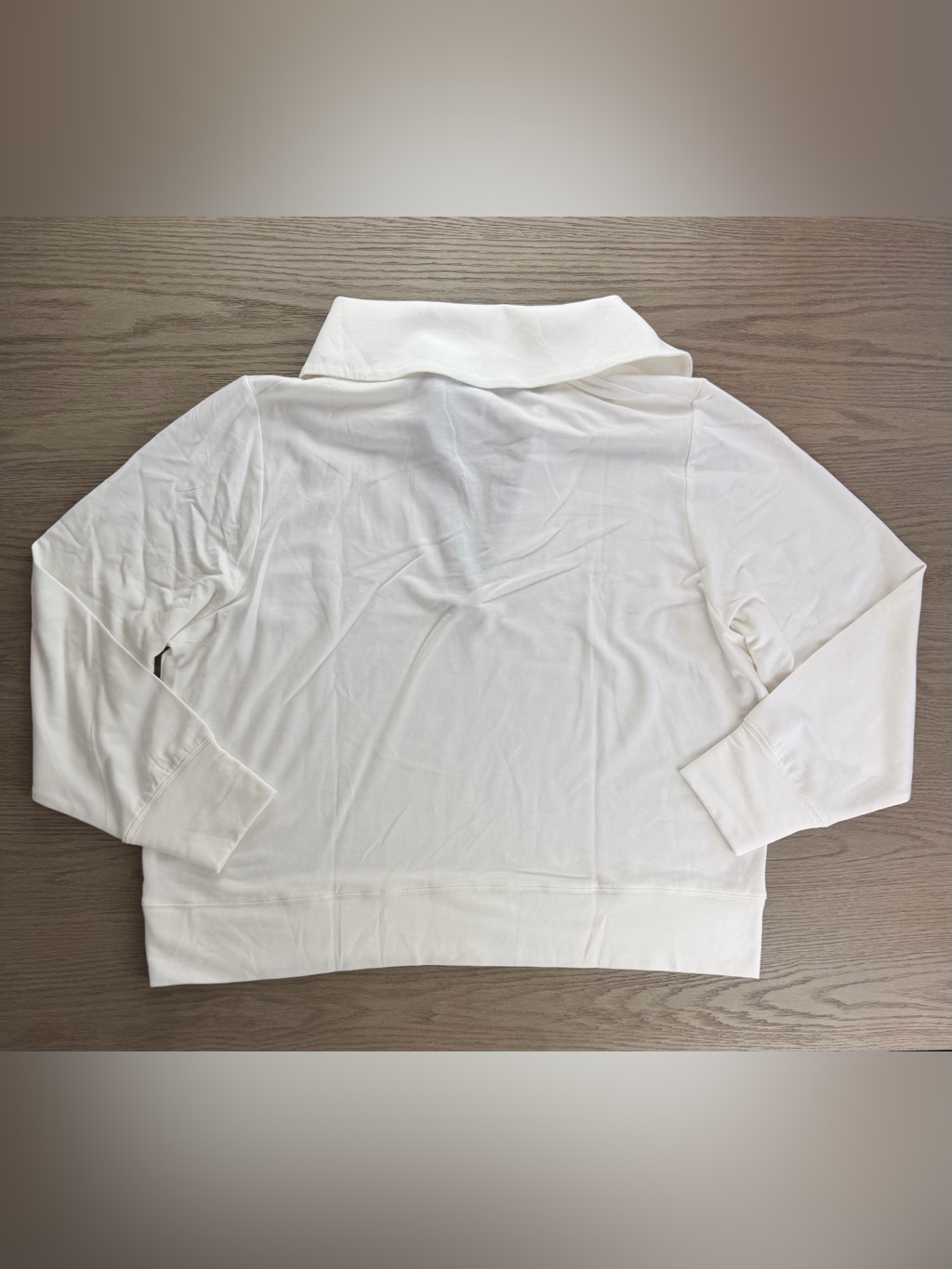 Tavi Cozy Collared Sweatshirt Xl Coconut Ebony Modal Fleece Athleisure Nwt — image 6 of 8